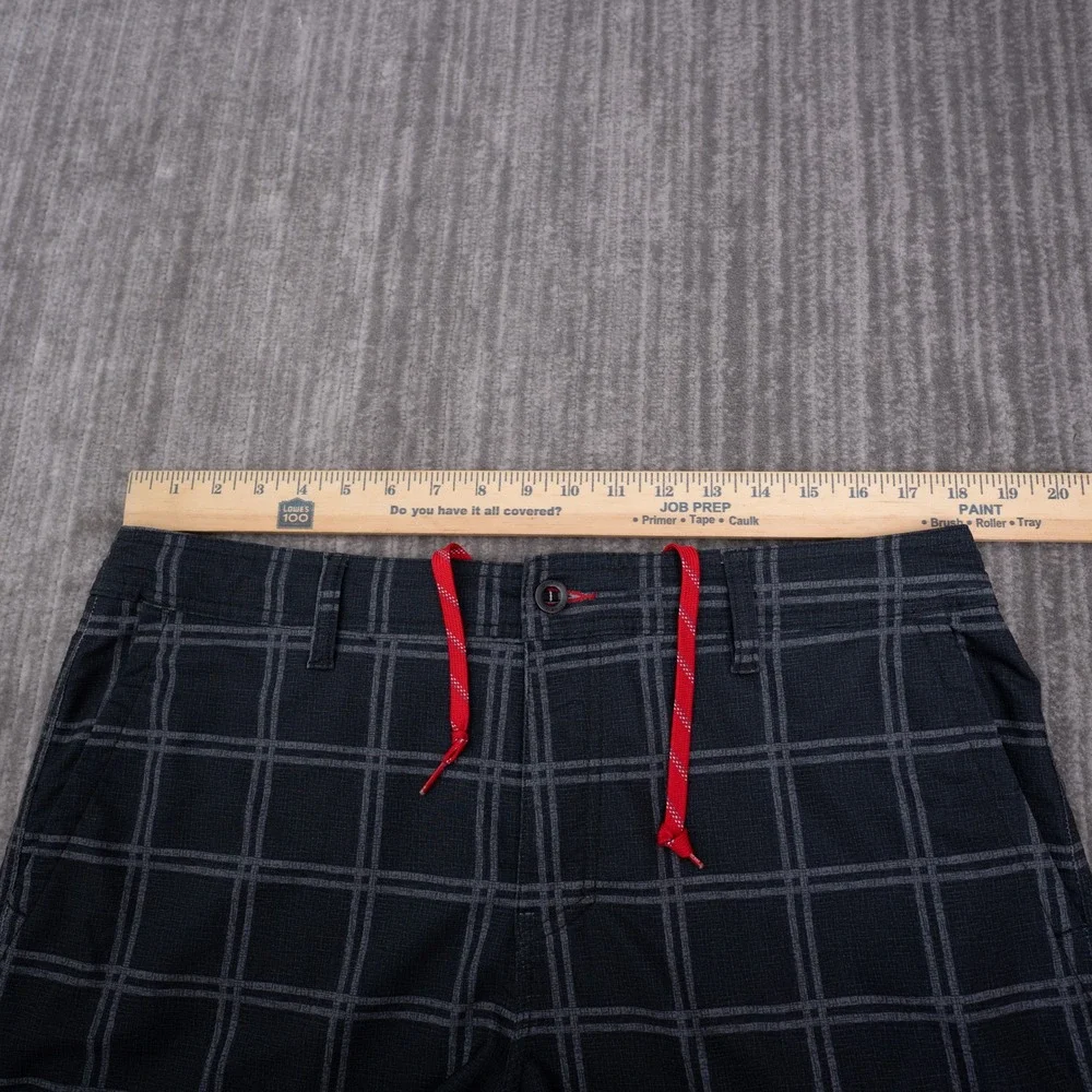 O'Neill Hybrid Shorts Mens 36 Grey Plaid Excellent Stretch Boardshorts AD01AR99